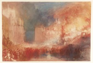 L incendie du parlement 1834 Londres - JMW Turner