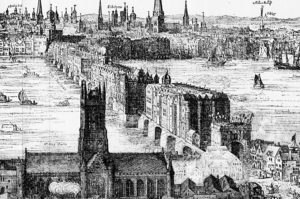 Old London Bridge en 1616 - Claes Visscher