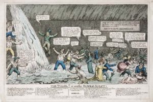 illustration satirique Thames Tunnel, 1827